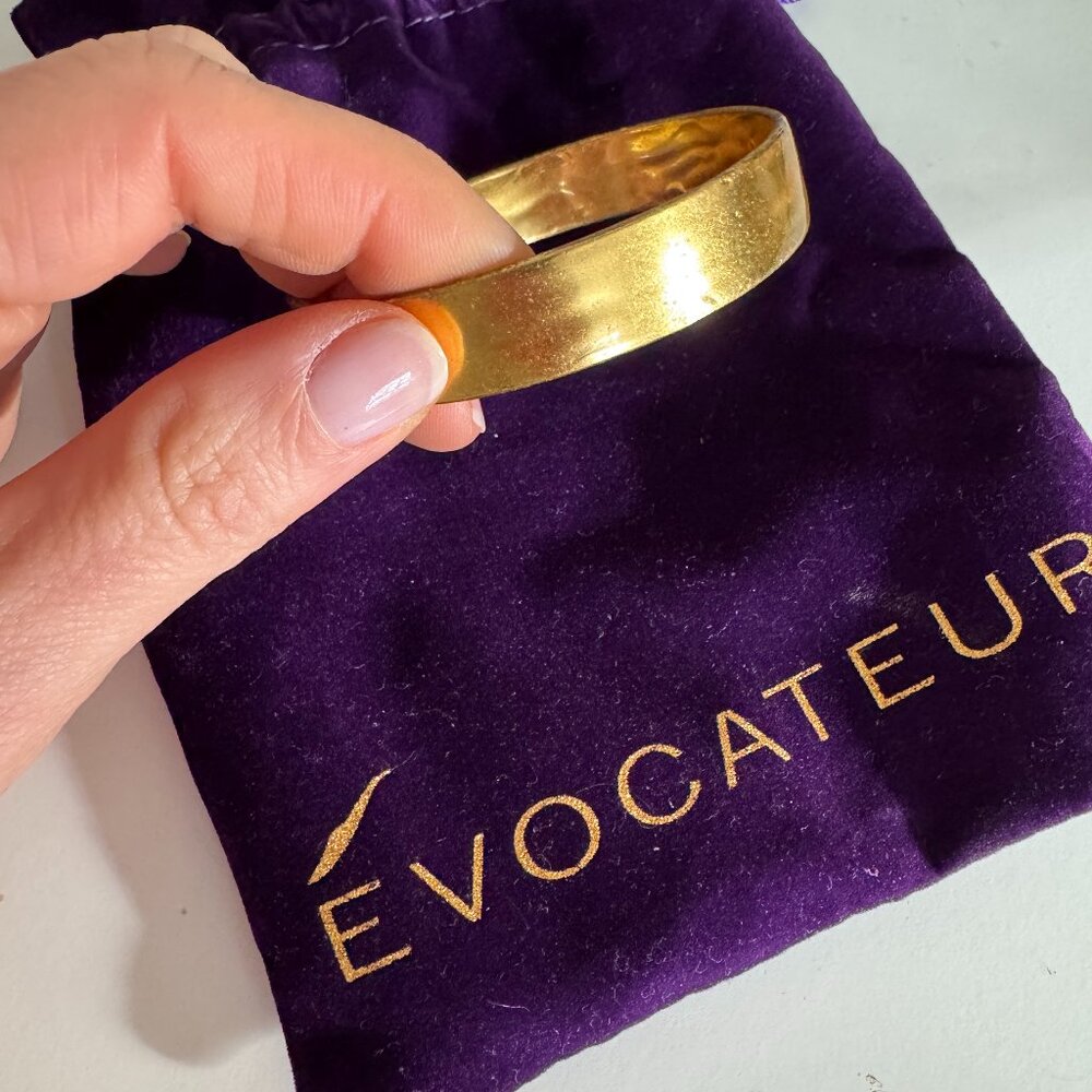 Evocateur 22k Gold Leaf Bangle .5"